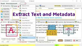 Extract Text and Metadata | Superfast & Powerful Text Processor Software | Pulkitsoft