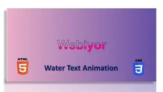 Water Wave Text Animation Effects Using HTML & CSS | Pure CSS In 2022