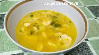 Суп с чесночными галушками! На скорую руку!