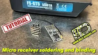 @FlyskyRCModel GT5 micro receiver soldering tutorial and in depth binding overview!