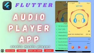 Flutter Audio Player App Tutorial | Flutter Music Player App | Audio Player app in flutter | Source