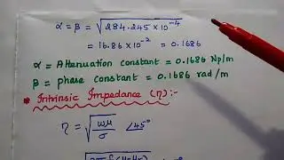 EMF - Unit V - Problems in Good Conductor - Uniform Plane Wave