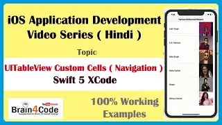 Table View with Custom Cell and Navigation Controller in Swift 5 XCode | Hindi | Easiest Method