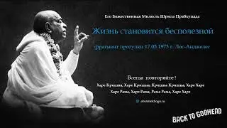 Шрила Прабхупада - Жизнь становится бесполезной (фрагмент прогулки 17.05.1973 г. Лос-Анджелес)