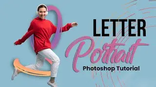 How to Create Letter portrait Design in Adobe photoshop - Free Tutorial -Beginners