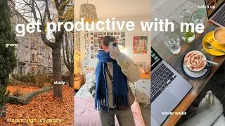 GET PRODUCTIVE WITH ME!! | university vlog ☕️❄️💌