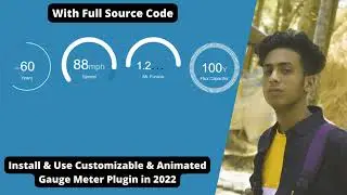 Install & Use Customizable & Animated Gauge Meter Plugin html css and js code in 2022 by jishaan