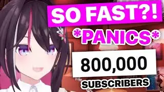 AZKi Panics Cutely On Hitting 800k Subs Faster Than She Expected (AZKi / Hololive) [Eng Subs]