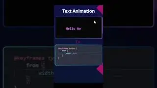 Text Animation Using CSS #coding #htmlfullcourse #htmltutorial #javascript #programming #css #python
