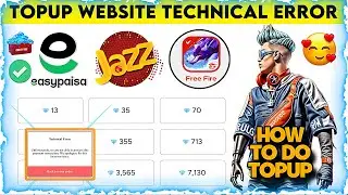 FREE FIRE TOPUP WEBSITE TECHNICAL ERROR | HOW TO TOPUP DIAMONDS IN FF | EASYPAISA & JAZZCASH TOPUP