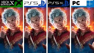 Baldur's Gate III | PS5 Pro - PS5 - Xbox Series X - PC | Graphics Comparison