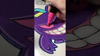 Custom Painting a Gengar Skateboard with Poscas  