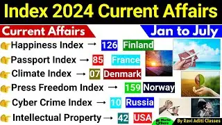 Index 2024 Current Affairs | Important Index 2024 and ranking 2024 | Last 6 Month Current Affairs