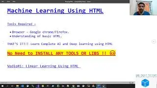 Machine Learning Using HTML from Scratch #AI #DeepLearning #ML #MachineLearning #HTML