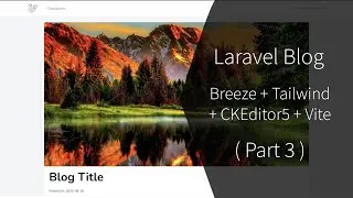 #03 - Laravel Blog App  - Frontend Part 1- Dashboard Page