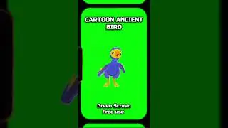 CARTOON DINOSAUR PTEROSAUR video animation Green Screen. Chromakey footage GREEN SCREEN.