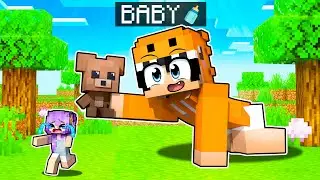 Adopted By A BABY in Minecraft (Hide and Seek Challenge)