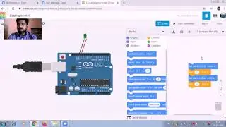 Blink an LED using Arduino in Tinkercad. Arduino programming in Scratch