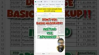 Don't Use Basic Vlookup in Excel‼️Instead Use Advanced Vlookup 