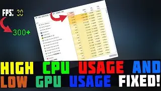 How To Fix High CPU Usage/Low GPU Usage And Increase FPS While Playing Fortnite/PUBG/CSGO(All Games)