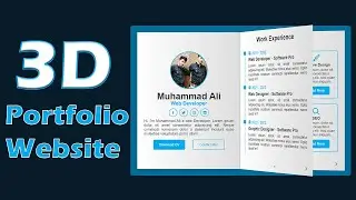 3D Portfolio Website using Html CSS & Javascript