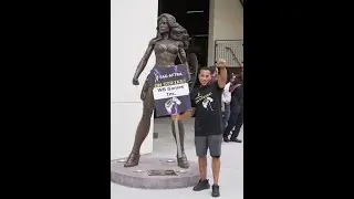 Cisco Reyes at the SAG Aftra Voice Actor Strike outside Disney in Burbank
