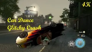 Car dances In very weird glitched out crash Mafia 2 Definitive Edition Gameplay Physics