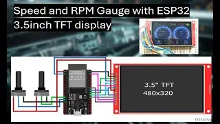Speed and RPM Gauge with ESP32 and 3 5inch TFT display