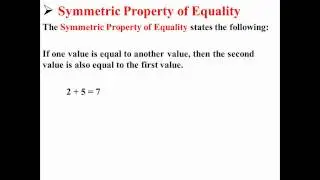 Symmetric Property of Equality
