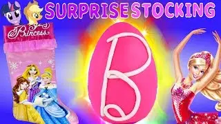 SURPRISE Toy Stocking Disney Princess Giant Barbie Play Doh Egg Frozen MLP Christmas