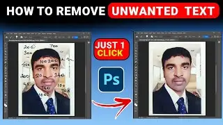How easy to remove unwanted handwritten text on the photo in Photoshop