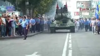 Легендарный Танк T-34 проехал по центру Луганска