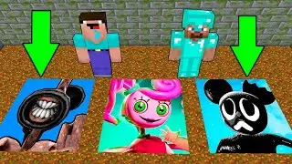 NOOB VS PRO - SCARY PITS SIREN HEAD VS CARTOON MOUSE VS MOMMY LONG LEGS IN MINECRAFT ANIMATION!