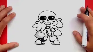 How to Draw Sans FnF | Friday Night Funkin