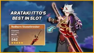 Arataki Itto with Redhorn Stonethresher looks like this (C0-R1) | Genshin Impact