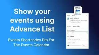 Advance List Layout || Events Shortcodes Pro For The Events Calendar