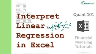 Generate and interpret a linear regression in Excel | Financial Modeling Tutorials