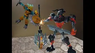 Building Bionicle Ekimu vs Steel Skull Экиму против Стального Черепа (Маска мироздания)