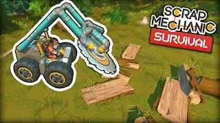 We Clearcut a Forest to Build a Road to Our Base! (Scrap Mechanic Co-op Survival Ep.09)