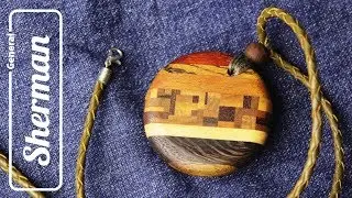Scrap wood yosegi pendant making