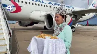 ЛЕТИМ В ЖИВОПИСНЫЙ КЫРГЫЗСТАН! Встреча первого рейса в аэропорту Иссык-Куль (Тамчы) 04.07.23
