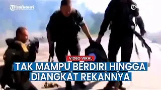 Dramatis! Prajurit Ukraina Terkena Tembak, Tak Mampu Berdiri Hingga Diangkat Rekannya