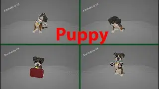 3D model of Puppy | Animations of Puppy (+SUB)
