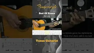 Bed of Roses - Bon Jovi - Fingerstyle Guitar Tutorial + TAB & Lyrics #fingerstyleguitar
