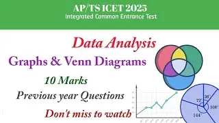 TS ICET 2024 || Data Analysis || Graphs || Venn Diagrams || Pie Chart || 10 Marks || Easy Trick