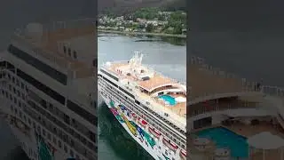 Norwegian Jewel Cruise Ship Leaving Juneau Alaska 