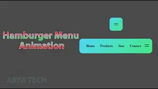 hamburger menu animation - Html Css Js - arya tech - omid shayan