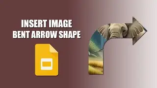 How to insert image into bent arrow shape in google slides