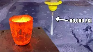 2000° Molten Metal Vs 60,000 PSI Waterjet - What Happens?