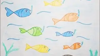 Мультик про рыбок.  Учим цвета. Учим цифры